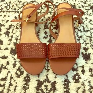 Jcrew Heeled Leather Sandal